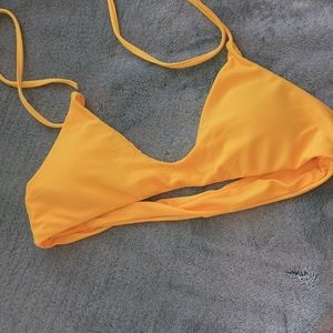 Women's S Adorable Shein Yellow Bathing Suit Top